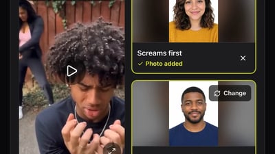Upload a front-facing photo per role
